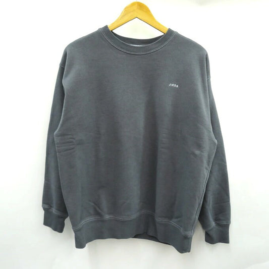 JieDa Overdye Embroidery Crewneck Sweatshirt Black Size 2
