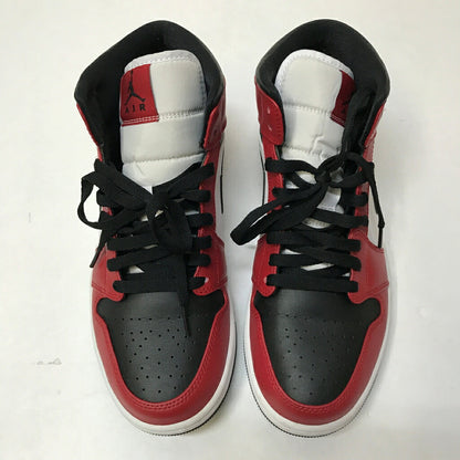 NIKE Air Jordan 1 Mid Black Gym Red Sneakers Size 27.0