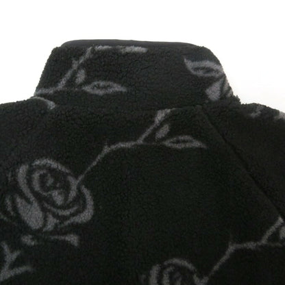 LFYT Rose Allover Pattern Fleece Jacket Multi Size L