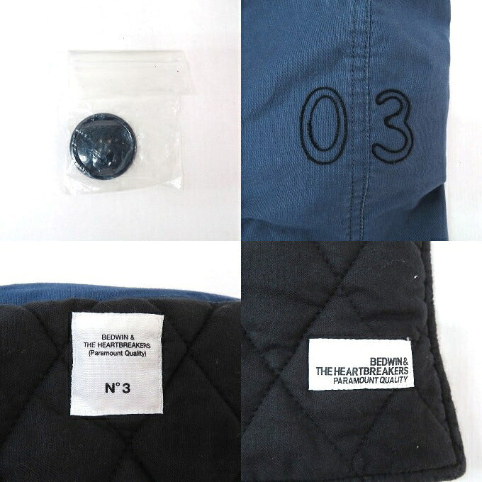 BEDWIN & THE HEARTBREAKERS Sterling N-3B Jacket Blue Size 3