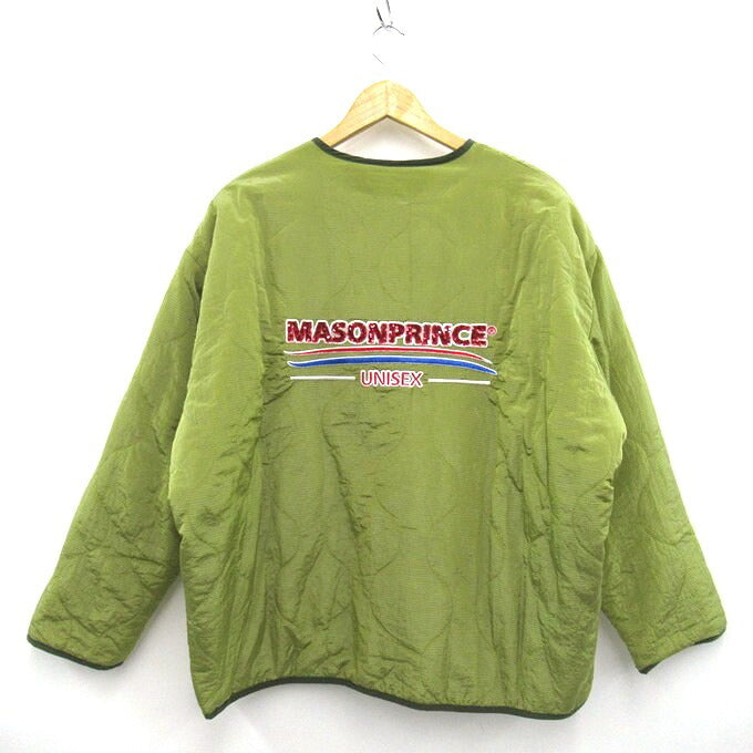 MASONPRINCE Oversized Quilted Back Logo Jacket Green Size 1