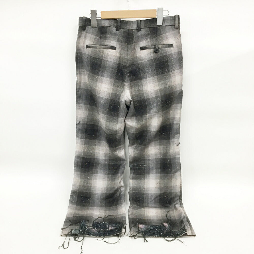 MASU Rainbow Dust Flare Sequin Pants Black Gray Size 44