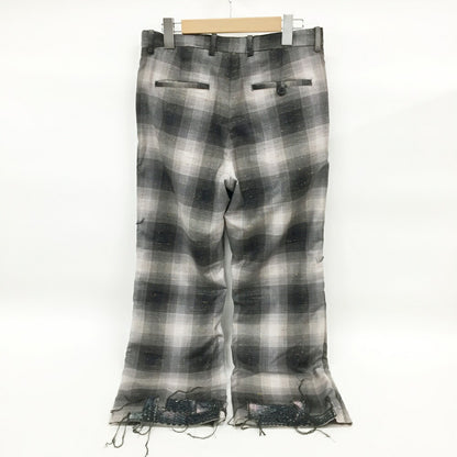 MASU Rainbow Dust Flare Sequin Pants Black Gray Size 44