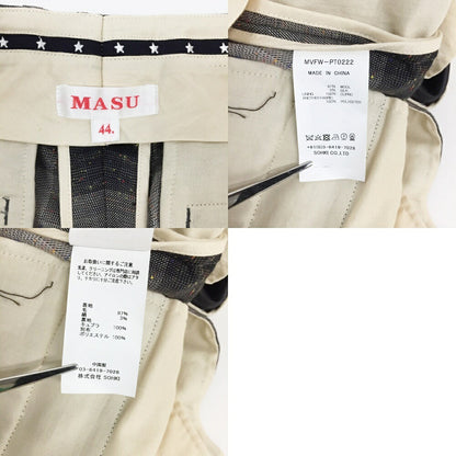 MASU Rainbow Dust Flare Sequin Pants Black Gray Size 44