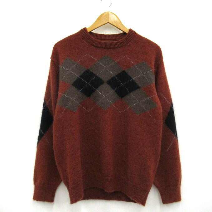 BATONER x United Arrows Mohair Argyle Sweater Brown Size 1