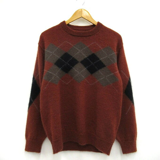 BATONER x United Arrows Mohair Argyle Sweater Brown Size 1