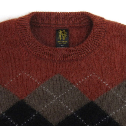 BATONER x United Arrows Mohair Argyle Sweater Brown Size 1