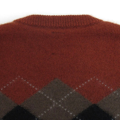 BATONER x United Arrows Mohair Argyle Sweater Brown Size 1