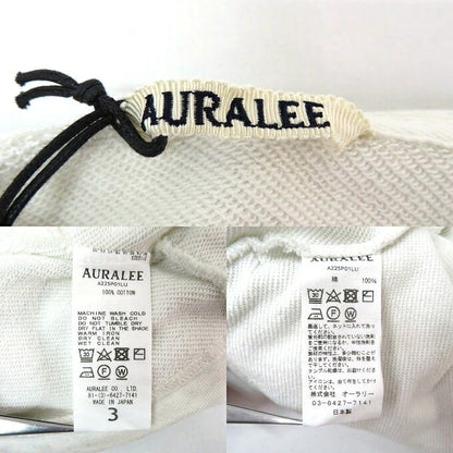 AURALEE Light Flowy Pullover Sweat Hoodie Light Gray Size 3