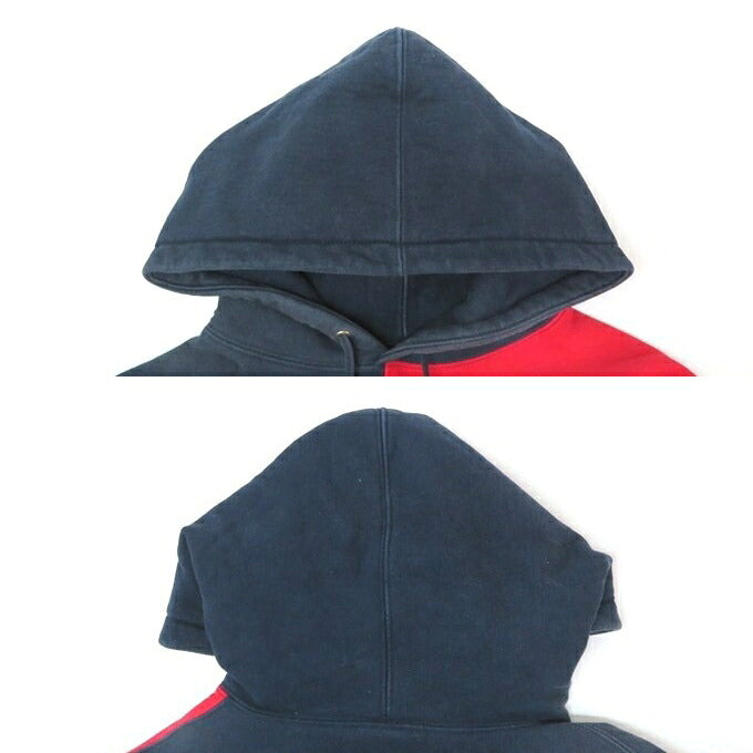 Supreme Split Old English Bicolor Hoodie Navy Red Size M