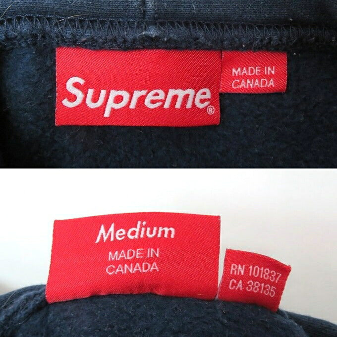 Supreme Split Old English Bicolor Hoodie Navy Red Size M