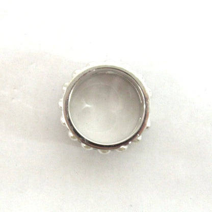 Vivienne Westwood Marcella Orb Double Silver Black Ring Size M