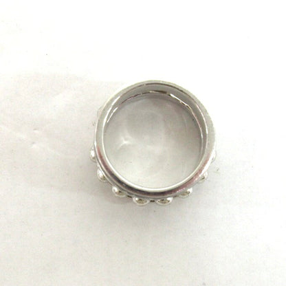Vivienne Westwood Marcella Orb Double Silver Black Ring Size M