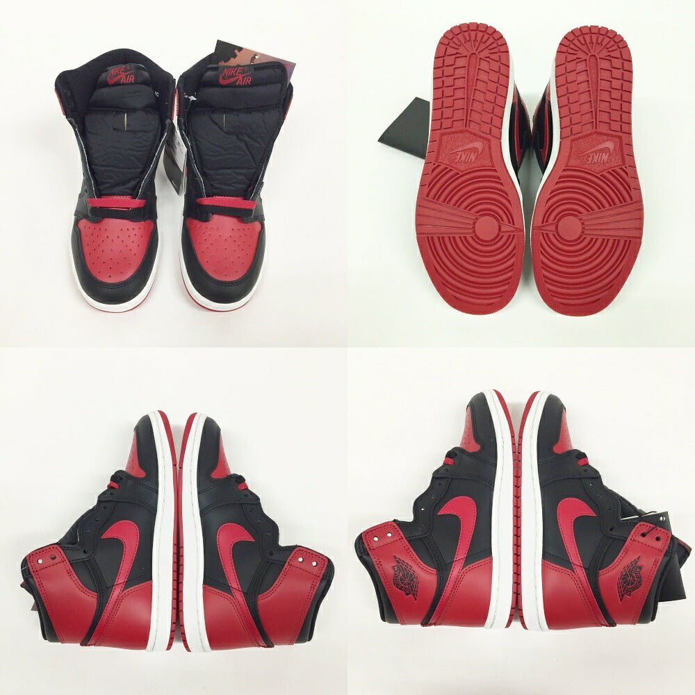 NIKE Air Jordan 1 High 85 "Bred" Black Red Sneakers Size 7
