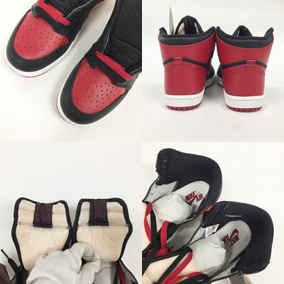 NIKE Air Jordan 1 High 85 "Bred" Black Red Sneakers Size 7