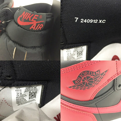 NIKE Air Jordan 1 High 85 "Bred" Black Red Sneakers Size 7