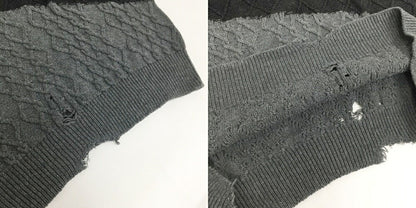 NEIGHBORHOOD Distressed Patchwork Crew Knit Multi Size L