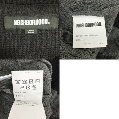 NEIGHBORHOOD Distressed Patchwork Crew Knit Multi Size L