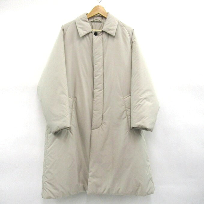 TOMORROWLAND Polyester Padded Balmacaan Coat Beige Size XS