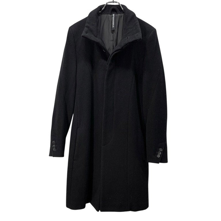 RIP VAN WINKLE 19AW Black Wool Mossa Chester Coat Size 3