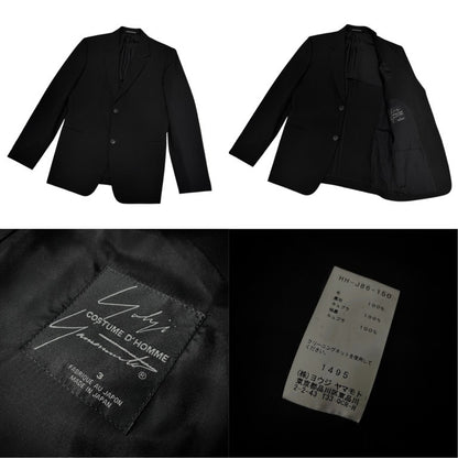 Yohji Yamamoto CDH 21AW Wool Gabardine 2B Blazer Size 3