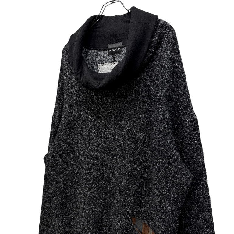 SOSNOVSKA 20AW Mohair Silk High Neck Sweater Gray Size S