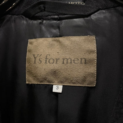 Y's for men Archive Wool Mossa 3B Tailored Coat Black Size 3