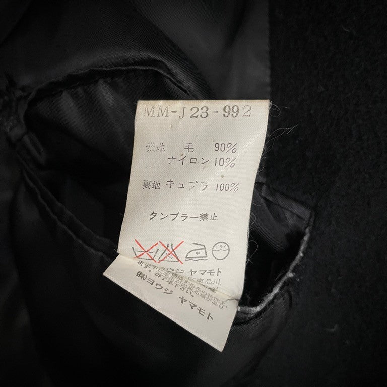 Y's for men Archive Wool Mossa 3B Tailored Coat Black Size 3
