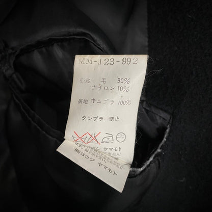 Y's for men Archive Wool Mossa 3B Tailored Coat Black Size 3