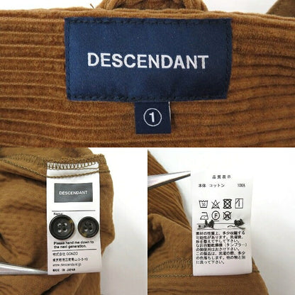DESCENDANT Tetty Corduroy No-Collar Sweatshirt Brown Size 1