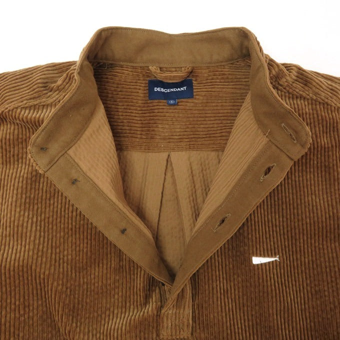 DESCENDANT Tetty Corduroy No-Collar Sweatshirt Brown Size 1