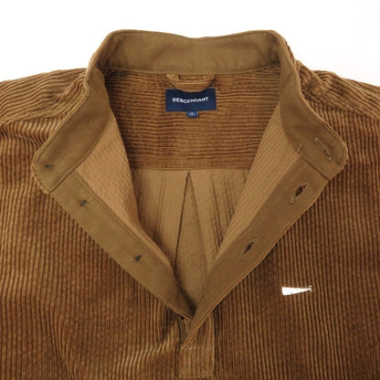 DESCENDANT Tetty Corduroy No-Collar Sweatshirt Brown Size 1