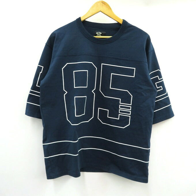 CHALLENGER '85 Football Q/S T-Shirt Navy Size S