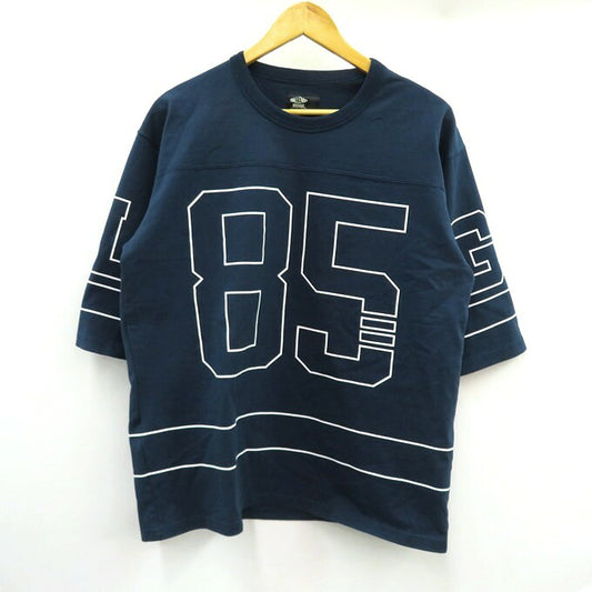 CHALLENGER '85 Football Q/S T-Shirt Navy Size S
