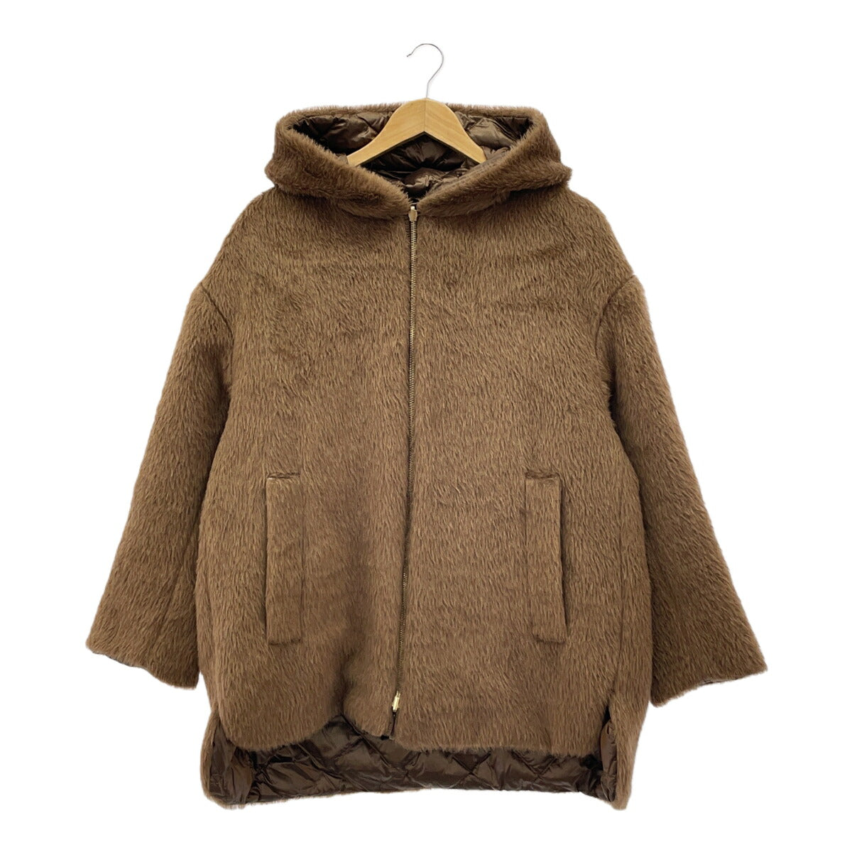 MAX MARA The Cube Reversible Alpaca Blend Down Coat Size 40