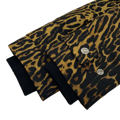 BURBERRY Leopard Python Print Nylon Zip Up Coat Size 36