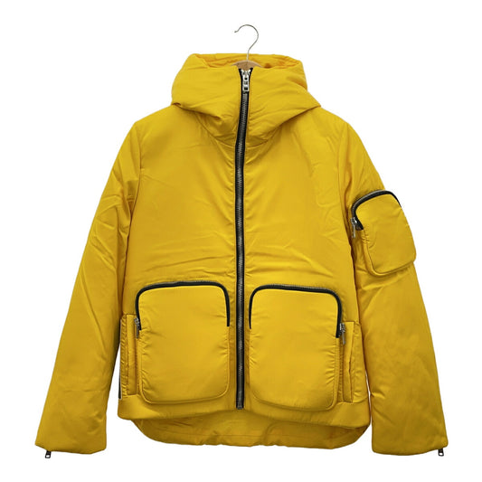 PRADA 19AW Yellow Nylon Padded Zip Jacket Italy Size 38