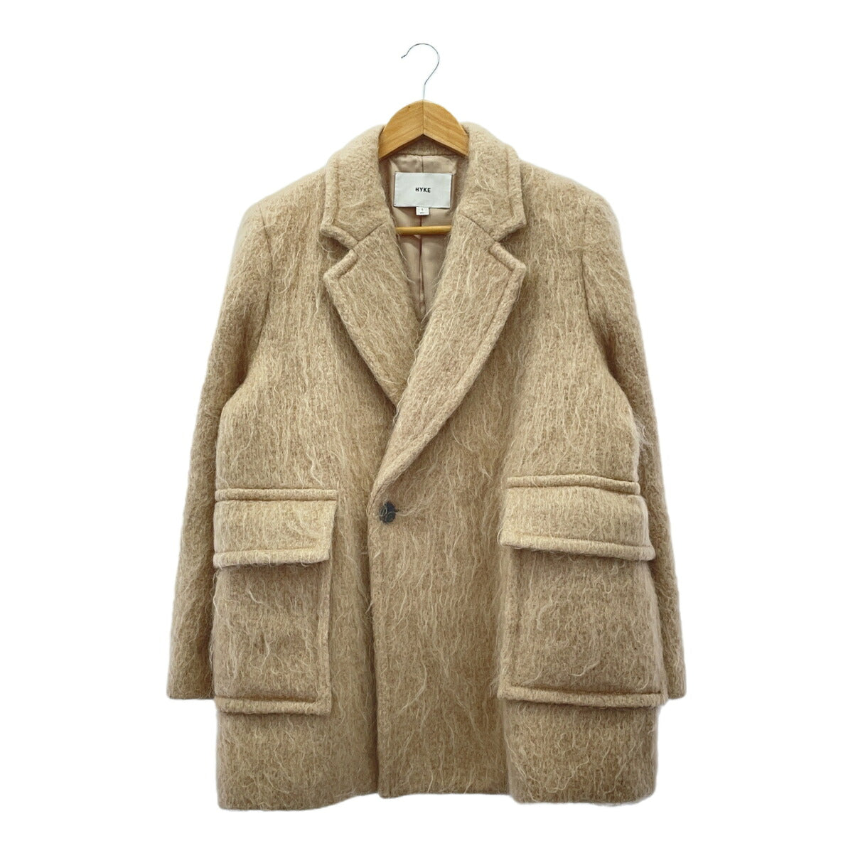HYKE SUPER A MARKET Mohair Wool Blend Short Coat Size S