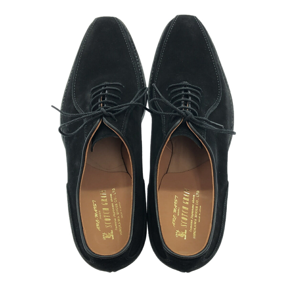 Vintage Scotch Grain Black Suede Swirl Toe Sneakers Size 25