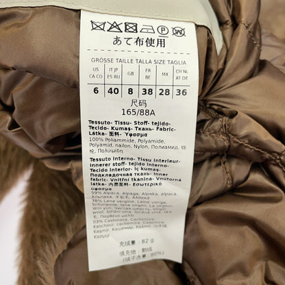 MAX MARA The Cube Reversible Alpaca Blend Down Coat Size 40