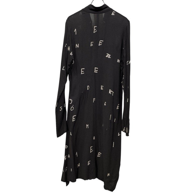 PAL OFFNER 18AW Rayon Discharge Print Shirt Black Size 4