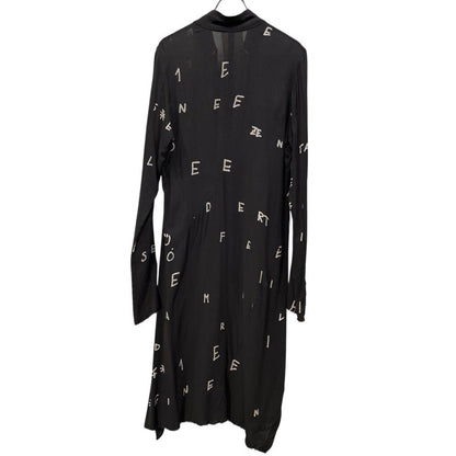 PAL OFFNER 18AW Rayon Discharge Print Shirt Black Size 4