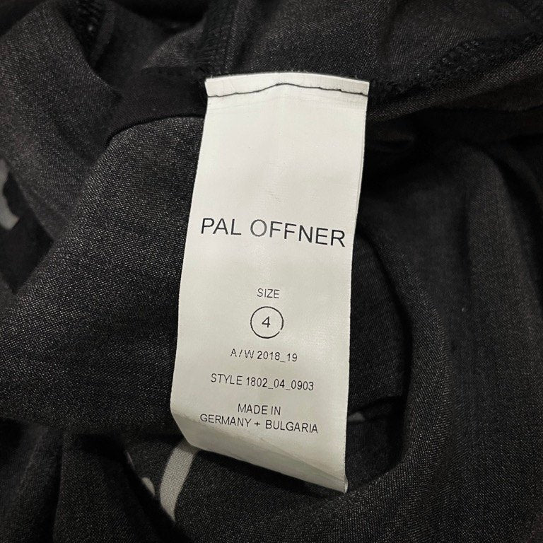 PAL OFFNER 18AW Rayon Discharge Print Shirt Black Size 4