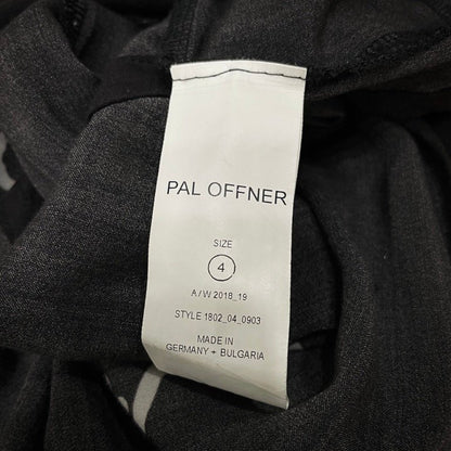 PAL OFFNER 18AW Rayon Discharge Print Shirt Black Size 4