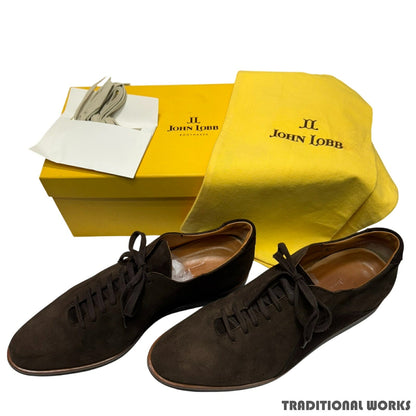 John Lobb SPRINT Dark Brown Suede Sneakers Size 8H