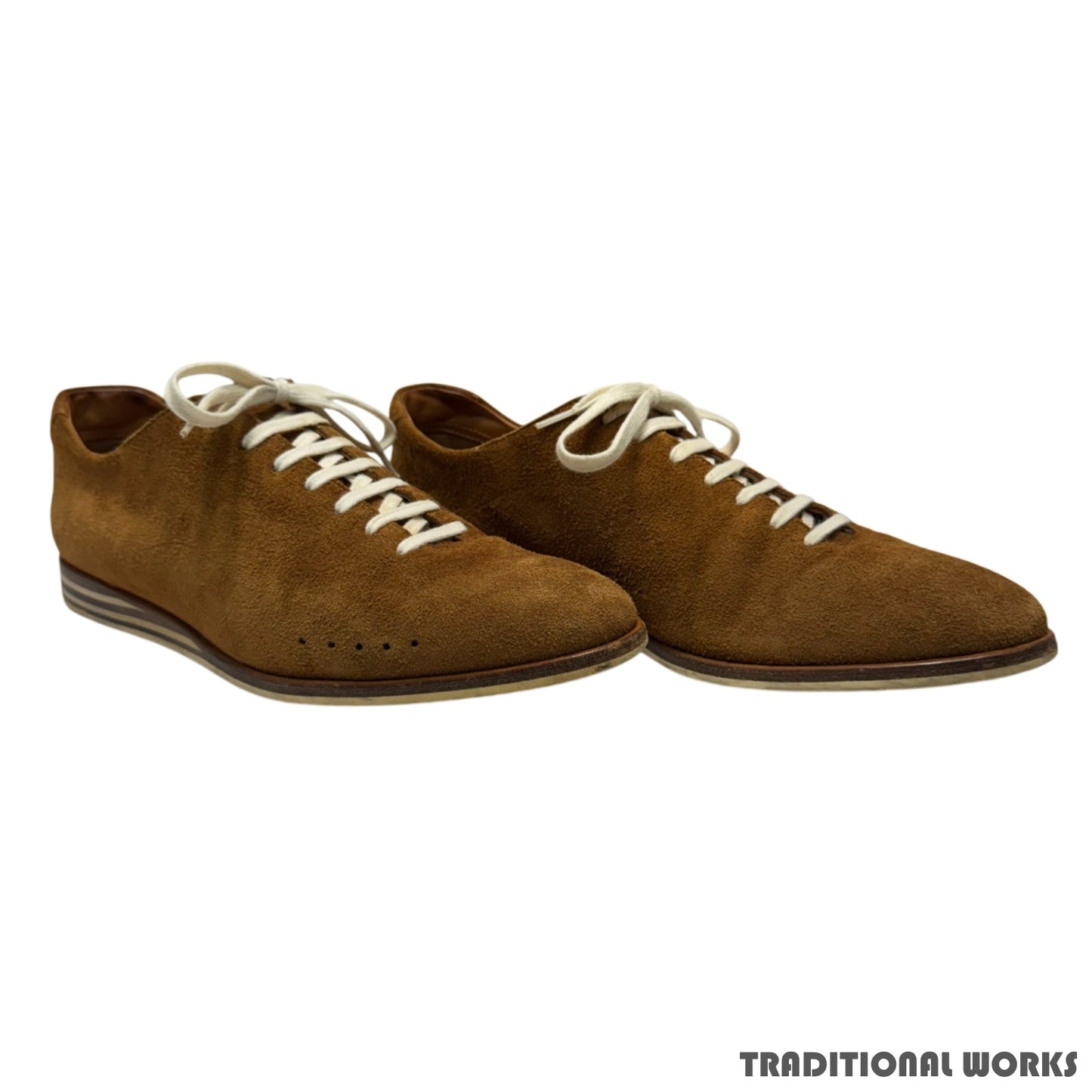 John Lobb SPRINT Suede Cinnamon Sneakers Size 8.5
