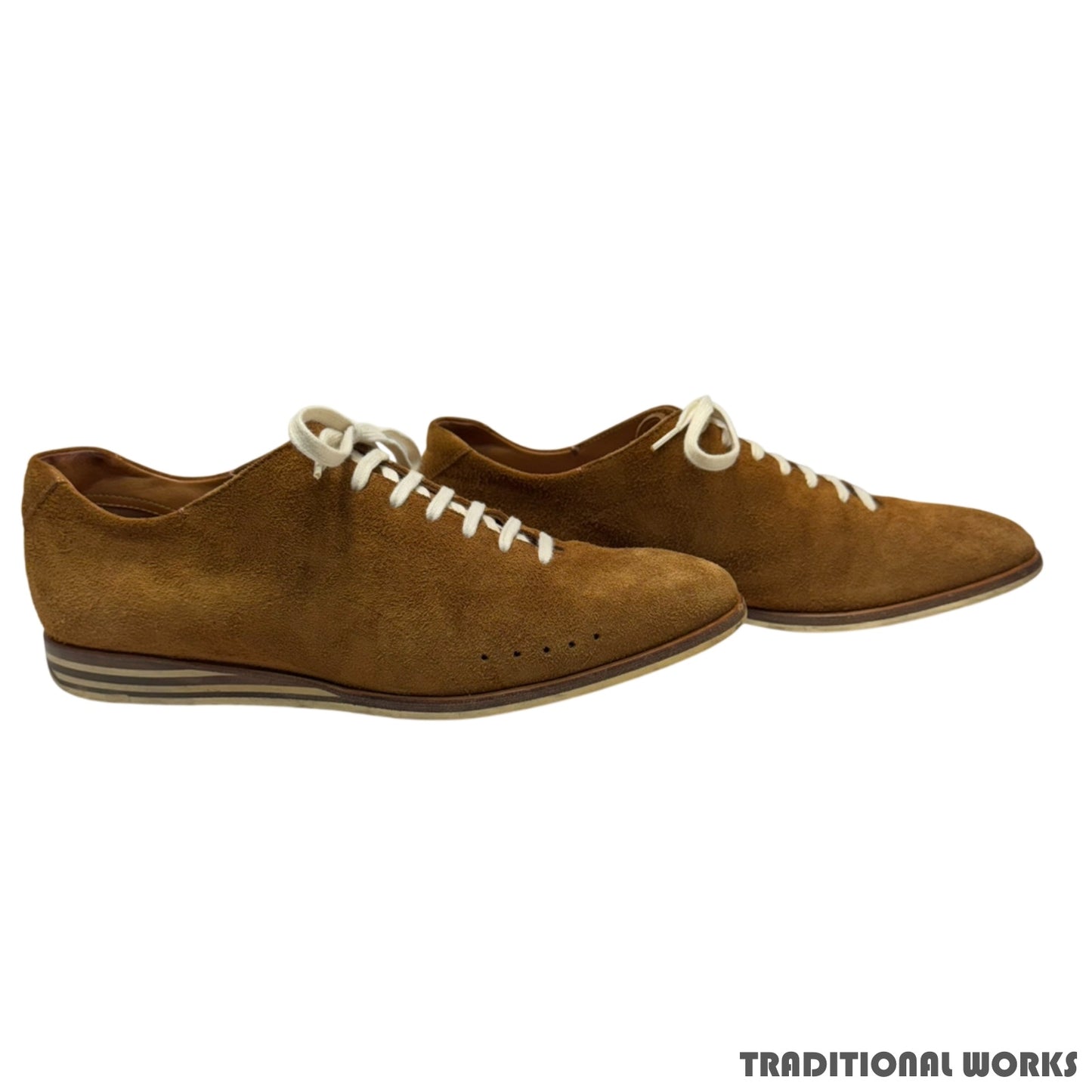 John Lobb SPRINT Suede Cinnamon Sneakers Size 8.5