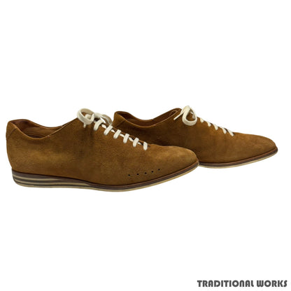 John Lobb SPRINT Suede Cinnamon Sneakers Size 8.5