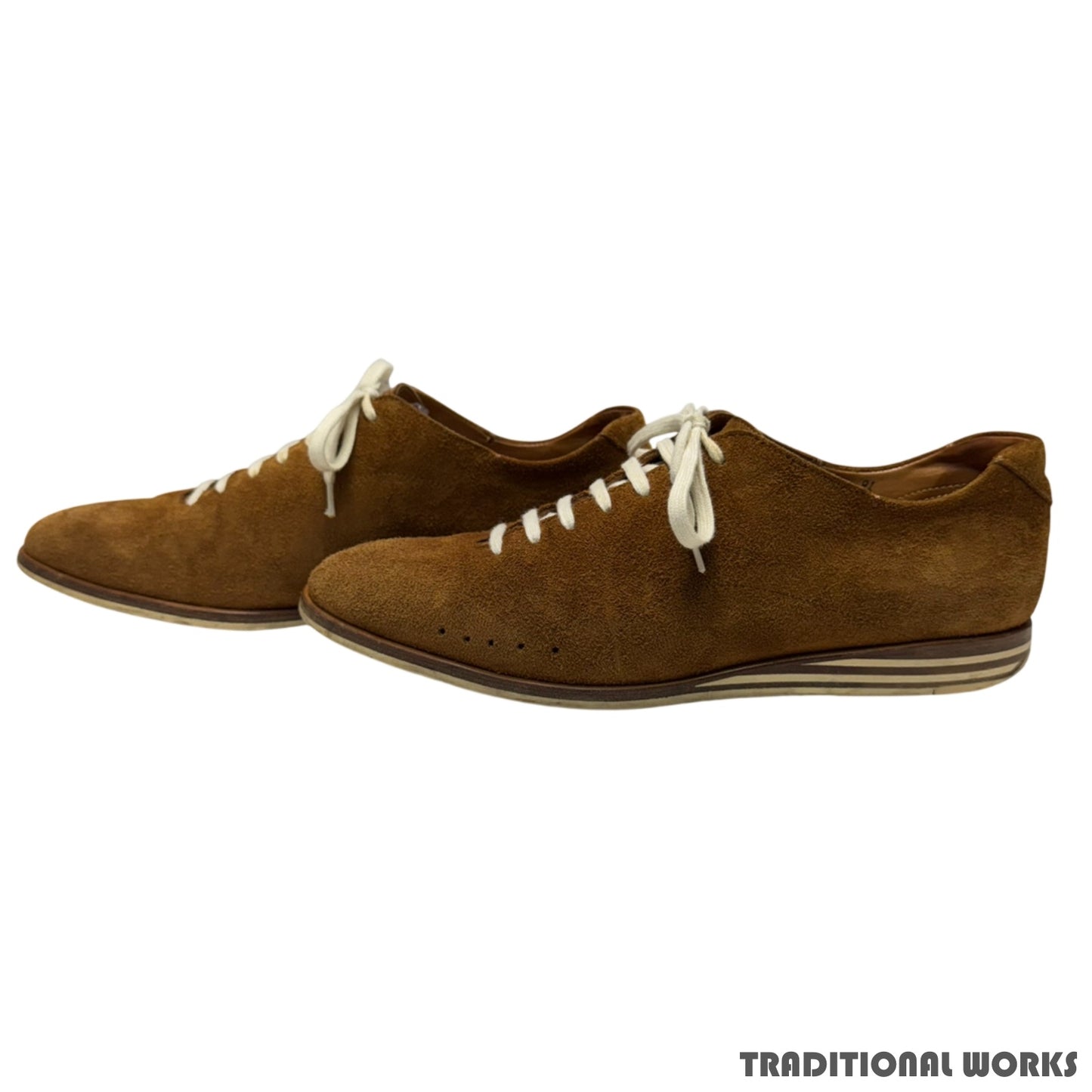John Lobb SPRINT Suede Cinnamon Sneakers Size 8.5