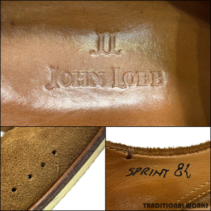 John Lobb SPRINT Suede Cinnamon Sneakers Size 8.5